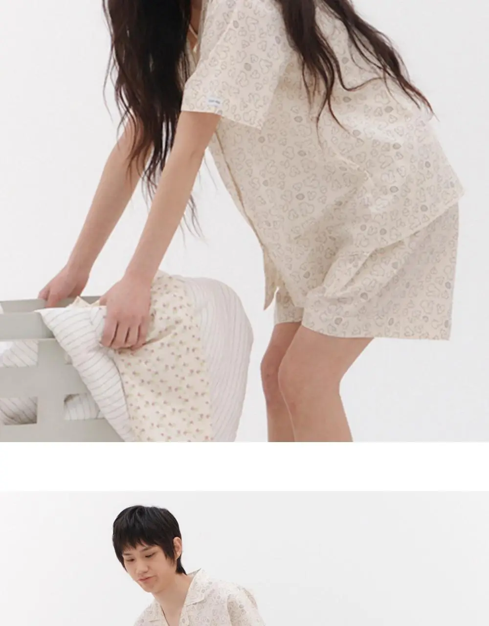 [곽민경 PICK] 오프아워 드리미두들스 도토리대작전 반팔 잠옷 세트 아이보리 (M / L / XL) 상세페이지 15